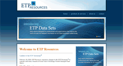 Desktop Screenshot of etpresources.com